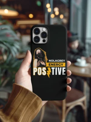 Nola Grey Positive Energy Aesthetic iPhone Case