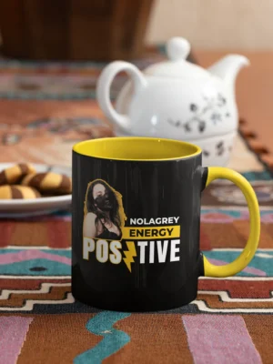 Nola Grey Positive Energy Lightning Accent Mug