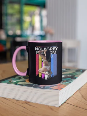 Nola Grey Retro Freedom Pastel Accent Mug