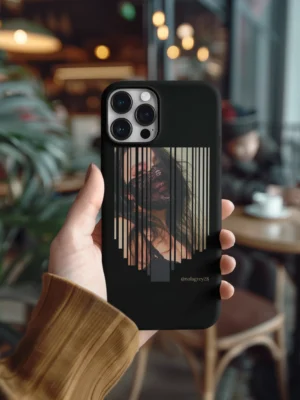 Nola Grey Abstract Portrait Designer Phone Case