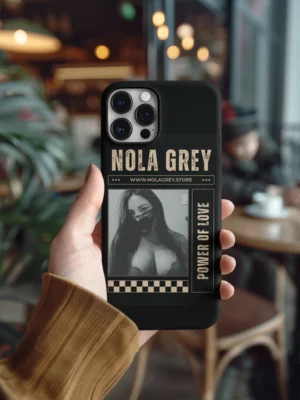 Nola Grey Power Of Love Designer iPhone Case