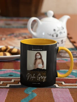 Nola Grey Freedom Premium Accent Coffee Mug
