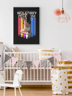 Nola Grey Neon Freedom Framed Pop Art Canvas