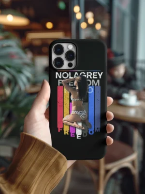 Nola Grey Retro Freedom Designer iPhone Case