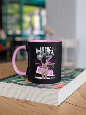 Nola Grey Cyber Muse Pink Accent Mug